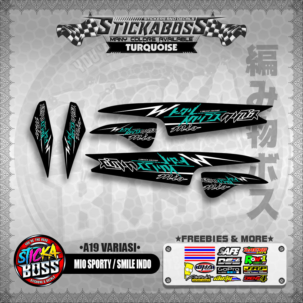 MIO SPORTY / SMILE INDO STICKER DECALS ( A19 VARIASI )【WITH FREEBIES】