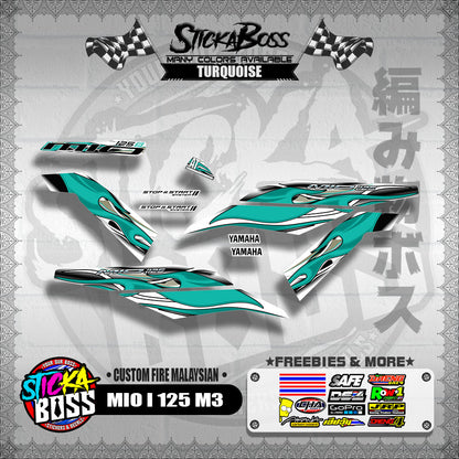 MIO I 125 M3 DECALS ( CUSTOM FIRE MALAYSIAN )【WITH FREEBIES】