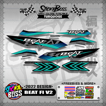 Beat V2 Malaysian Decals ( 2022 Design )【WITH FREEBIES】 Malaysia Concept