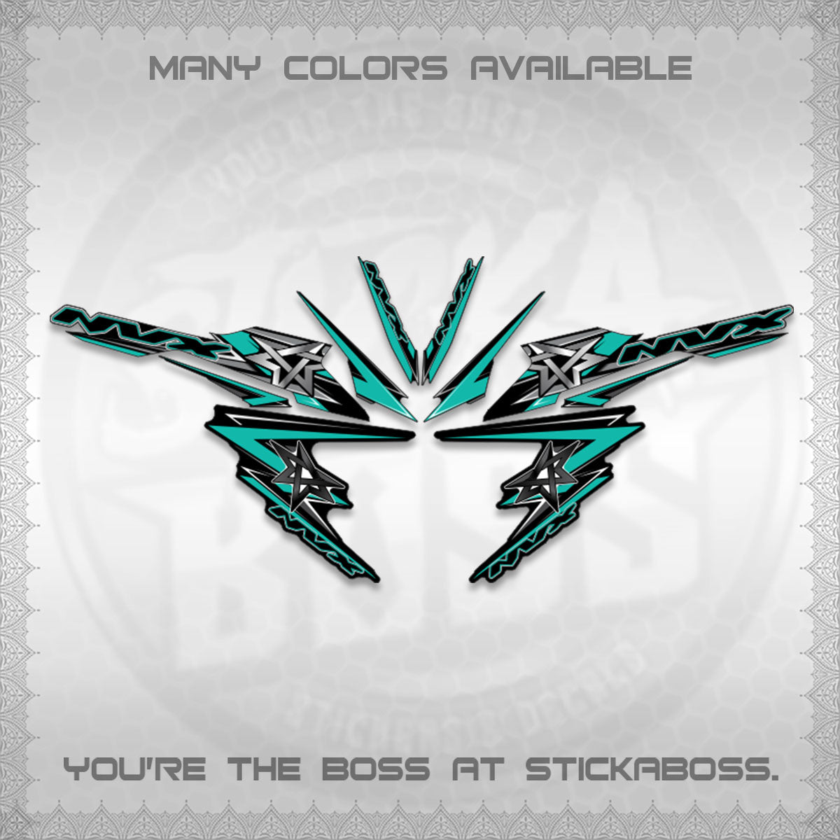 AEROX V3 INDO DECALS (ALPHA TURBO 0002)STICKER DECALS By STICKABOSS