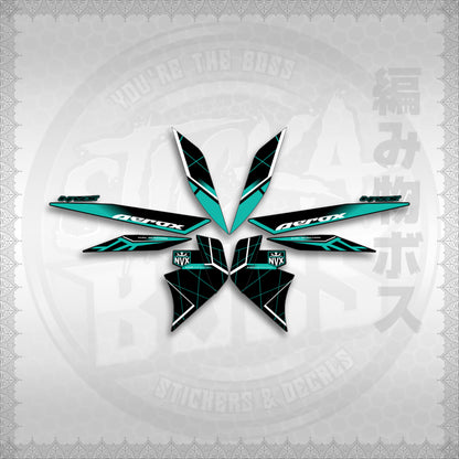 STICKER DECALS for AEROX V2 MALAYSIAN (AV2MAMABO) By STICKABOSS (SOFIE LAMINATED WATERPROOF)