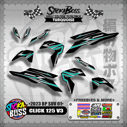 CLICK 125i / 150i V3 DECALS ( 2023 BP SUV 01 )【WITH FREEBIES】