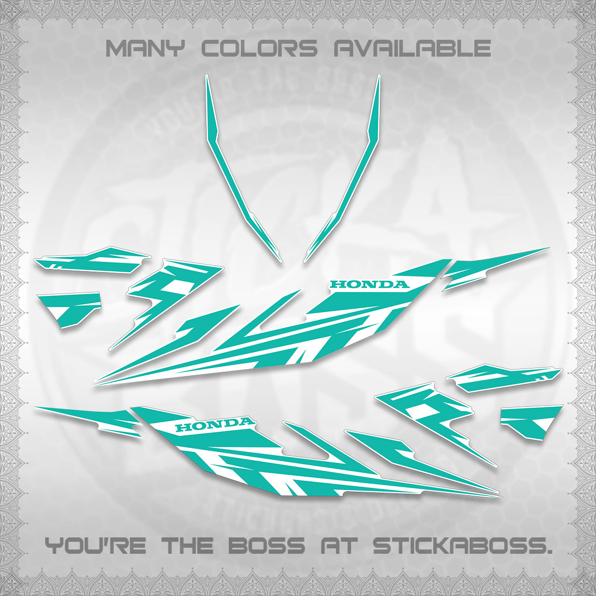 CLICK 125 V4 FOR WHITE DECALS (2026 MINIMAL 001 DESIGN) STICKER DECALS By STICKABOSS