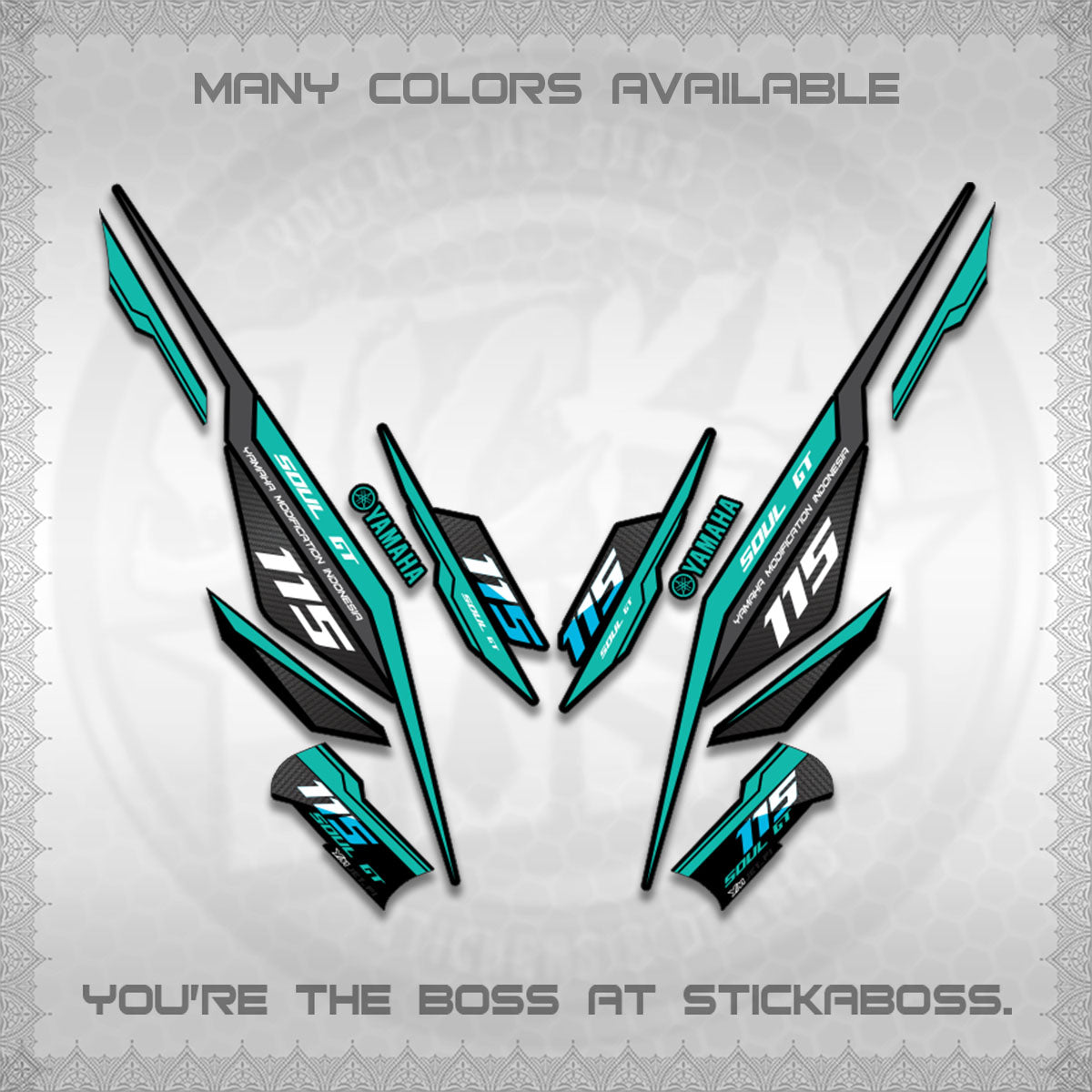 MIO SOUL I 115 GT INDO DECALS (0002 DESIGN)STICKER DECALS By STICKABOSS