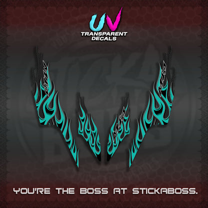 【PREMIUM UV PRINT】TRANSPARENT MIO SPORTY/ SMILEY  DECALS (MOTIF API NEW TERBARU VIRAL)By STICKABOSS