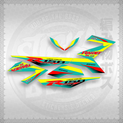 STICKER DECALS for RAIDER 150 FI (RFIR1BLCO) By STICKABOSS (SOFIE LAMINATED WATERPROOF)