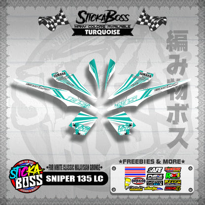 SNIPER 135 LC DECALS ( FOR WHITE CLASSIC MALAYSIAN GRUNGE )【WITH FREEBIES】