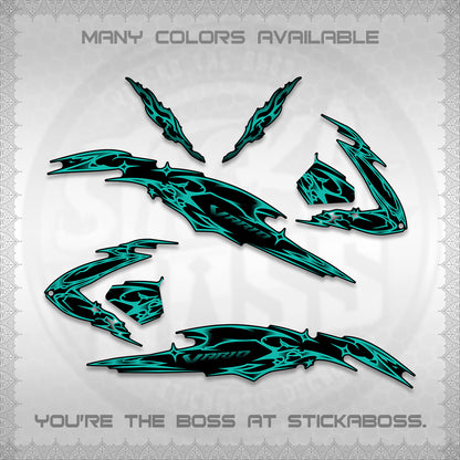 CLICK 125 V3 VARIO DECALS (2026 TRIBAL LIGHTNING DESIGN) STICKER KITS BY STICKABOSS