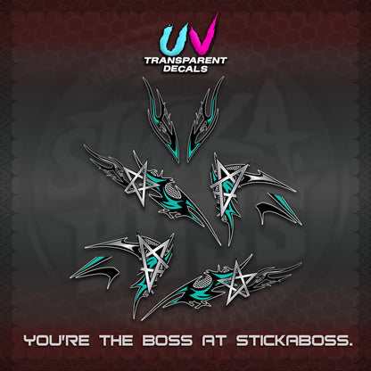 CLICK 125 V3 UV TRANSPARENT DECALS (2026 TRIVALY STAR DESIGN)STICKER DECALS By STICKABOSS