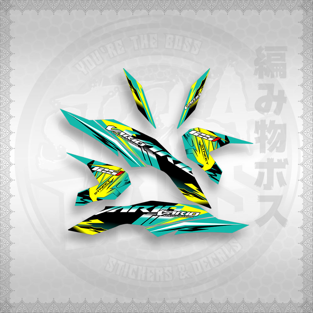 STICKER DECALS for CLICK 125 V3 ( VARIO STREET ) By STICKABOSS (SOFIE LAMINATED WATERPROOF)