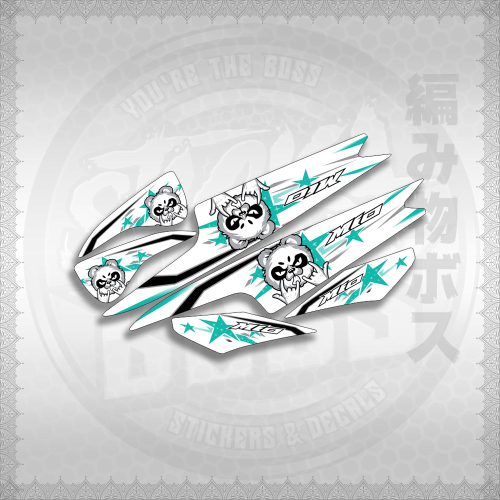 STICKER DECALS for MIO SPORTY / SMILE (MSPSPAST) By STICKABOSS (SOFIE LAMINATED WATERPROOF)