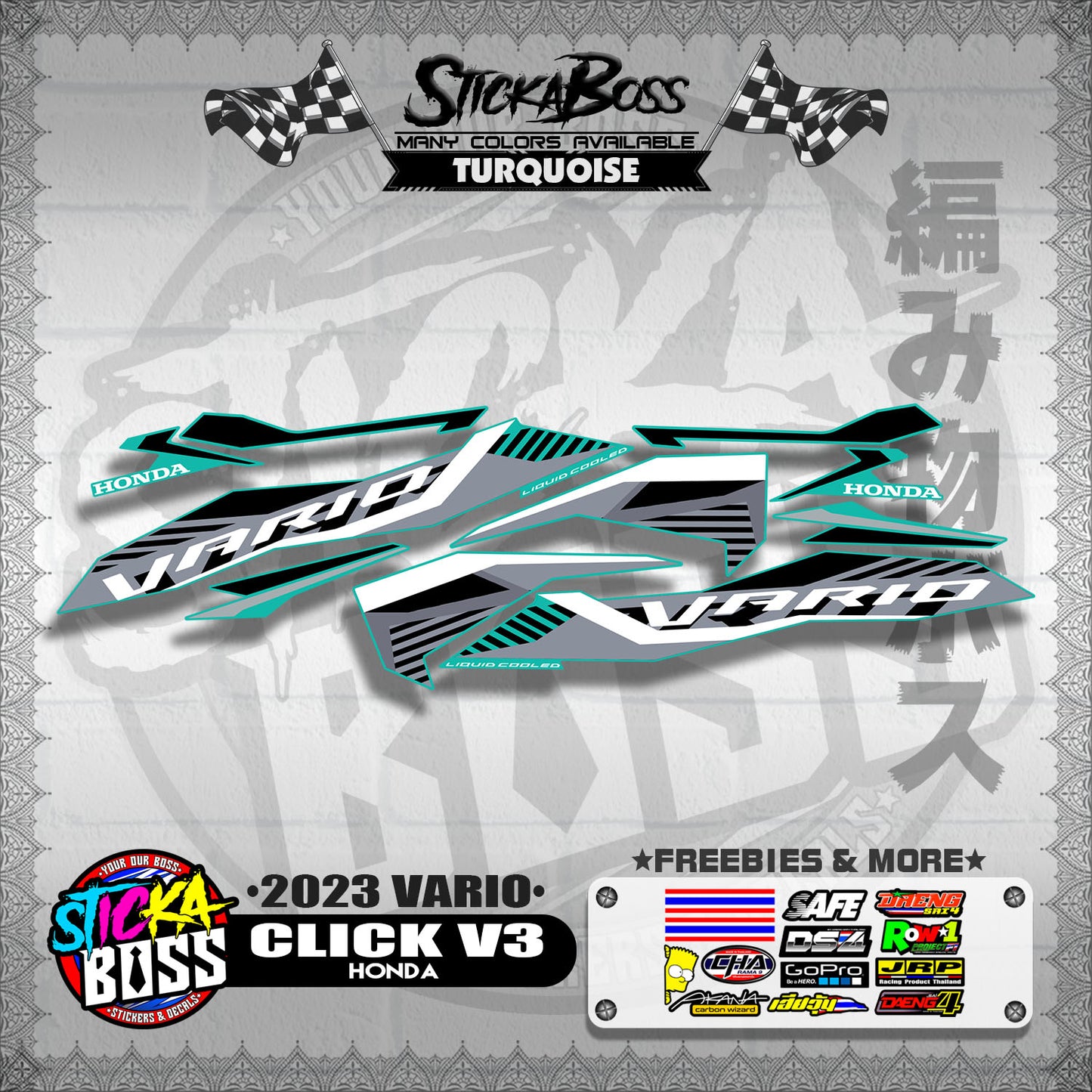 CLICK V3 STOCK DECALS ( 2023 VARIO )【WITH FREEBIES】