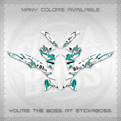 CLICK V3 VARIO FOR WHITE DECALS (UNICORN GUNDAM DESIGN) STICKER DECALS By STICKABOSS