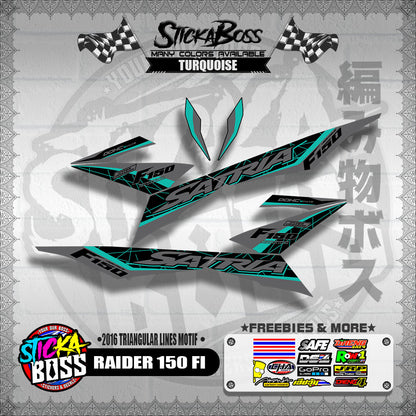 RAIDER 150 FI DECALS ( 2016 TRIANGULAR LINES MOTIF )【WITH FREEBIES】