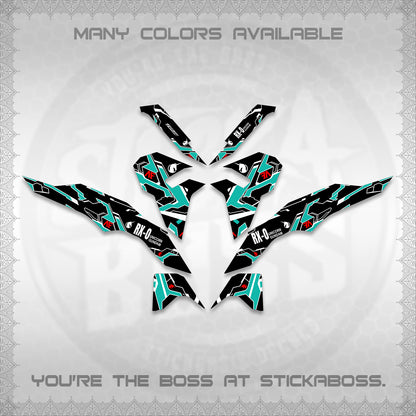 CLICK V3 VARIO DECALS (UNICORN GUNDAM DESIGN) STICKER DECALS By STICKABOSS