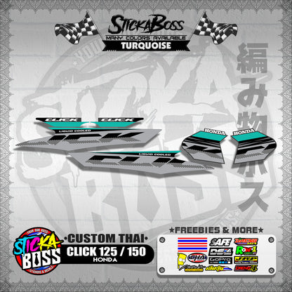 CLICK 125 / 150 DECALS ( CUSTOM THAI )【WITH FREEBIES】