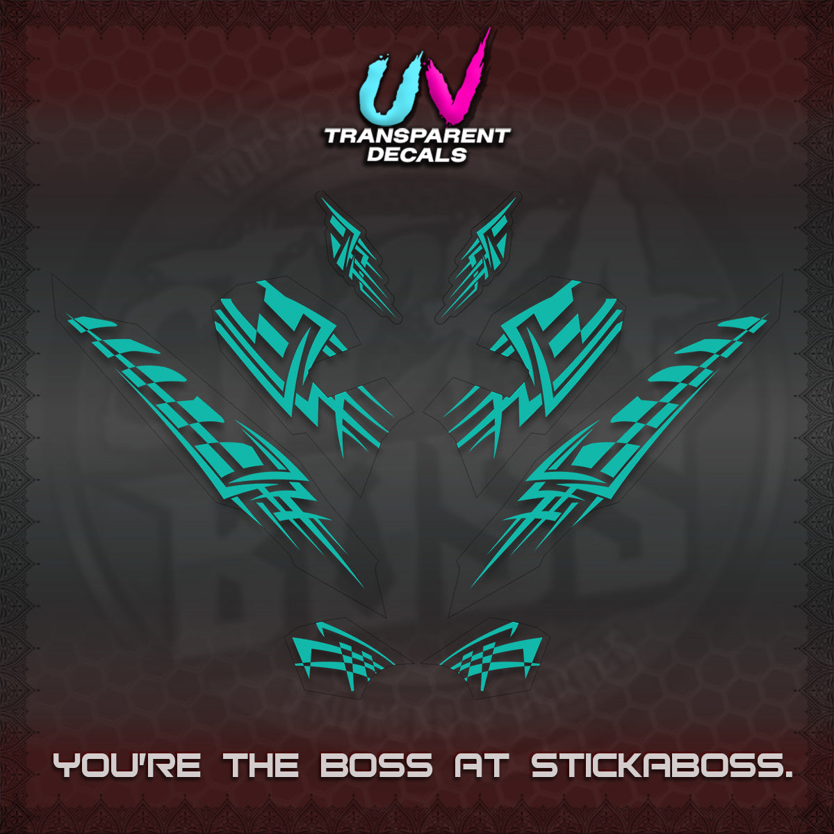CLICK 125 V3 VARIO INDO-MALAY UV TRANSPARENT DECALS (2026 TRIBAL LINES DESIGN) STICKER DECALS By STICKABOSS