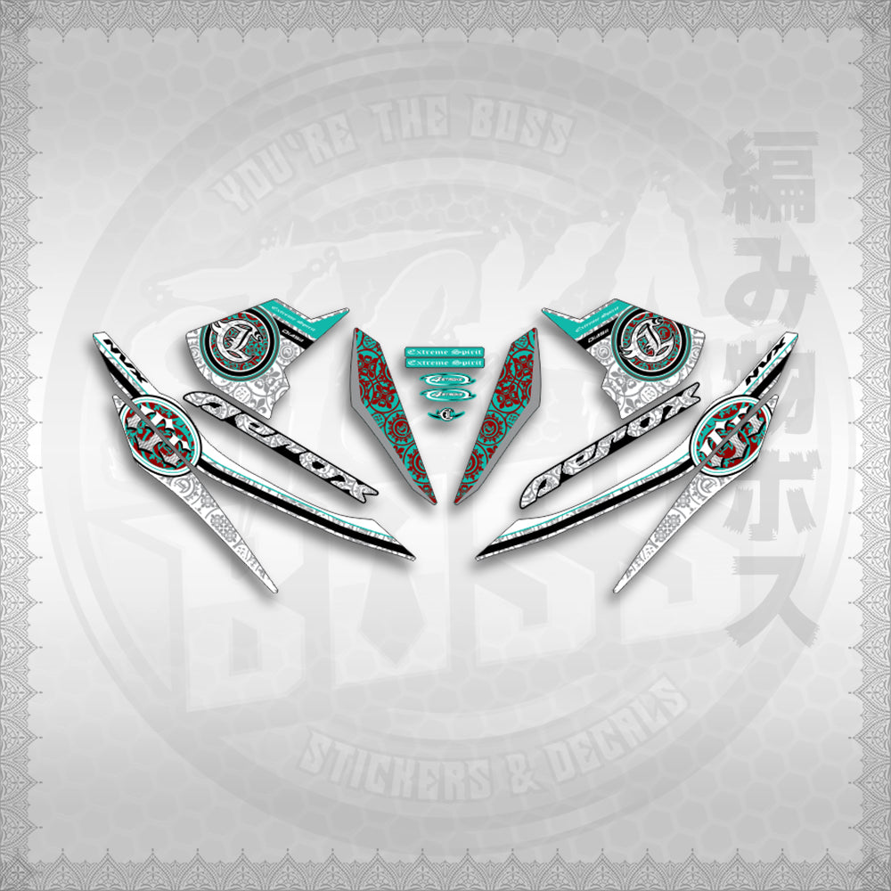 STICKER DECALS for AEROX V1 (AV1EXSPNV) By STICKABOSS (SOFIE LAMINATED WATERPROOF)
