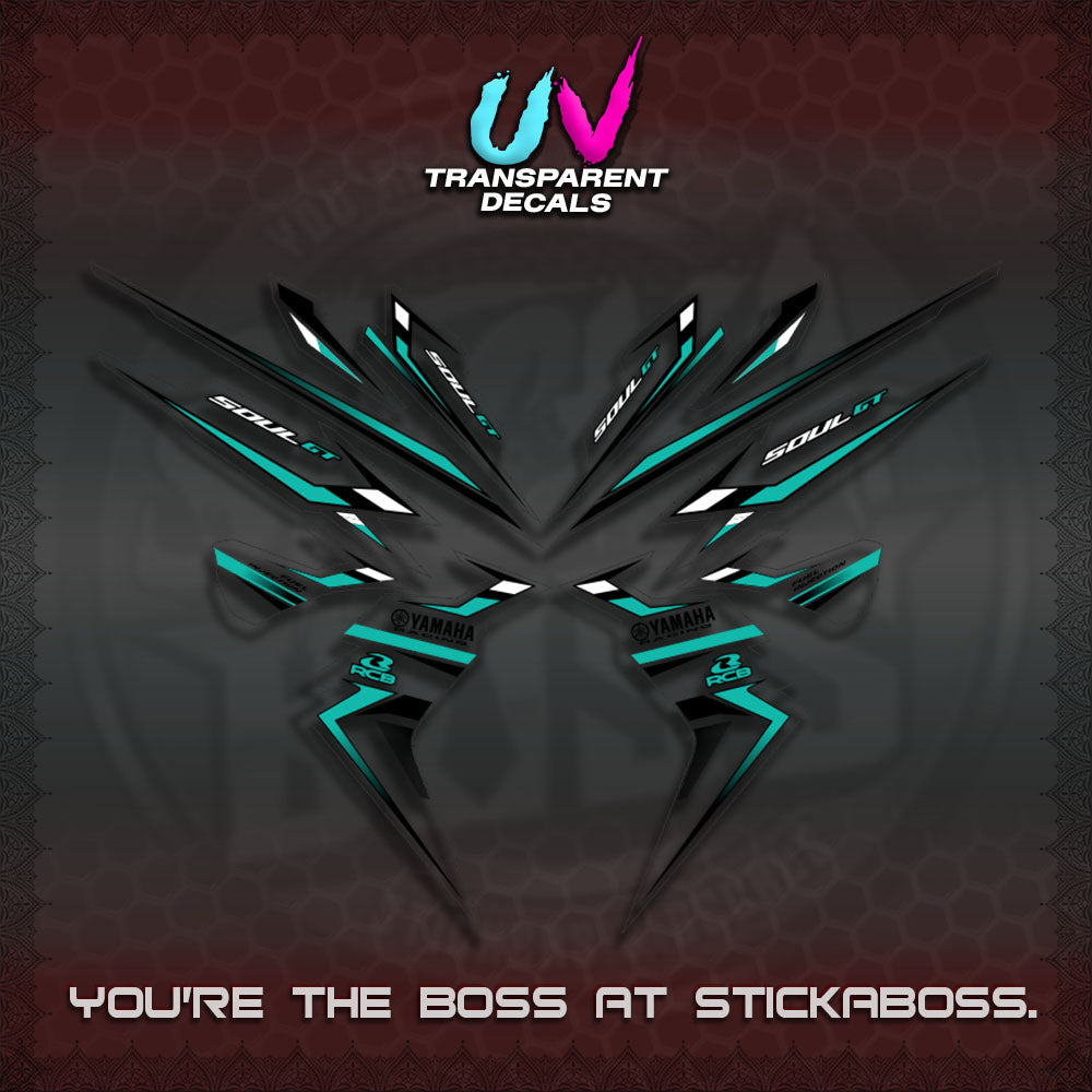 【PREMIUM UV PRINT】TRANSPARENT MIO SOUL i 115 GT INDO STRIPING DECALS (2026 DESIGN 001)By STICKABOSS