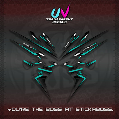 【PREMIUM UV PRINT】TRANSPARENT MIO SOUL i 115 GT INDO STRIPING DECALS (2026 DESIGN 001)By STICKABOSS