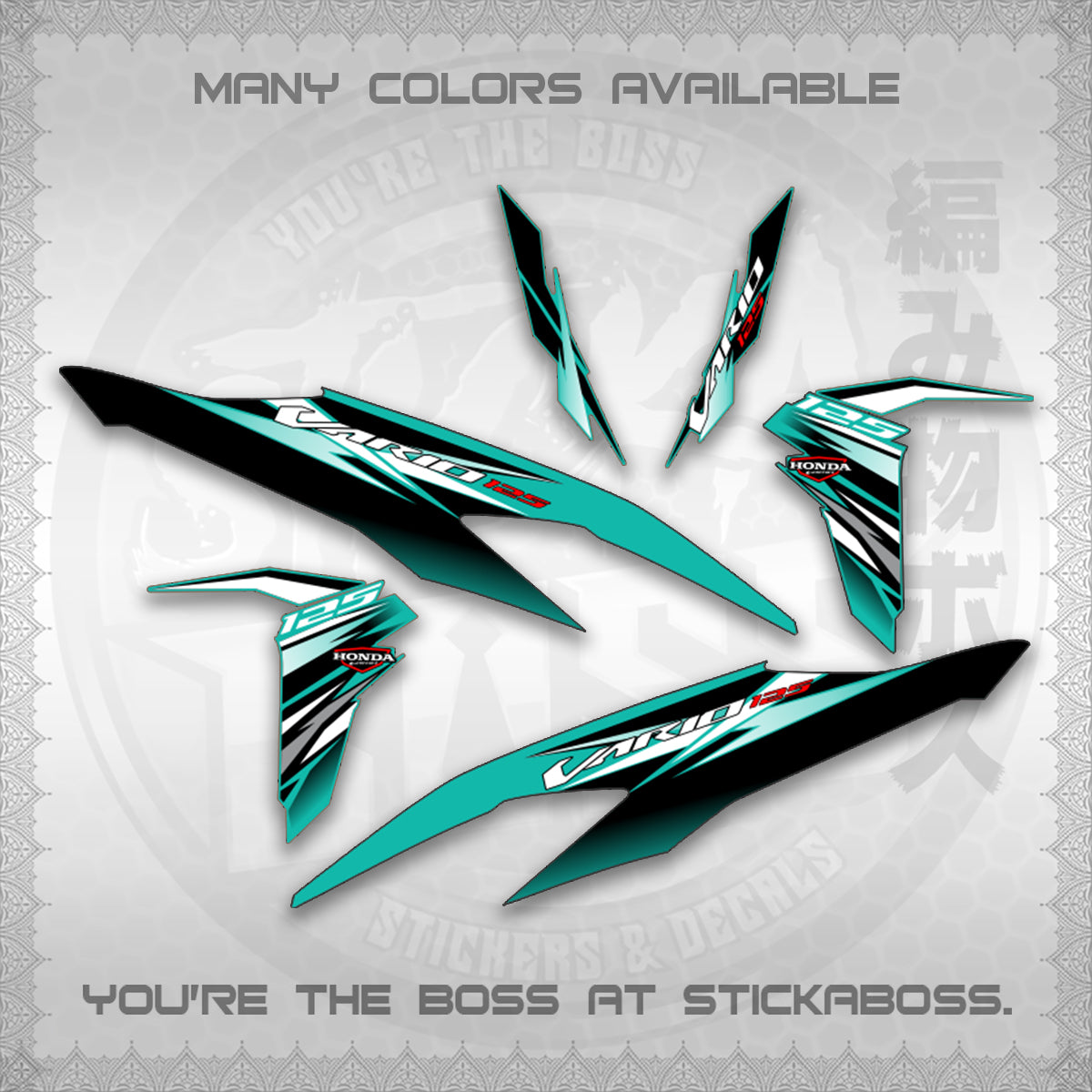 CLICK 125 V2 MALAY INDO CONCEPT ( VARIO STRIPING SLASH ) STICKER DECALS By STICKABOSS