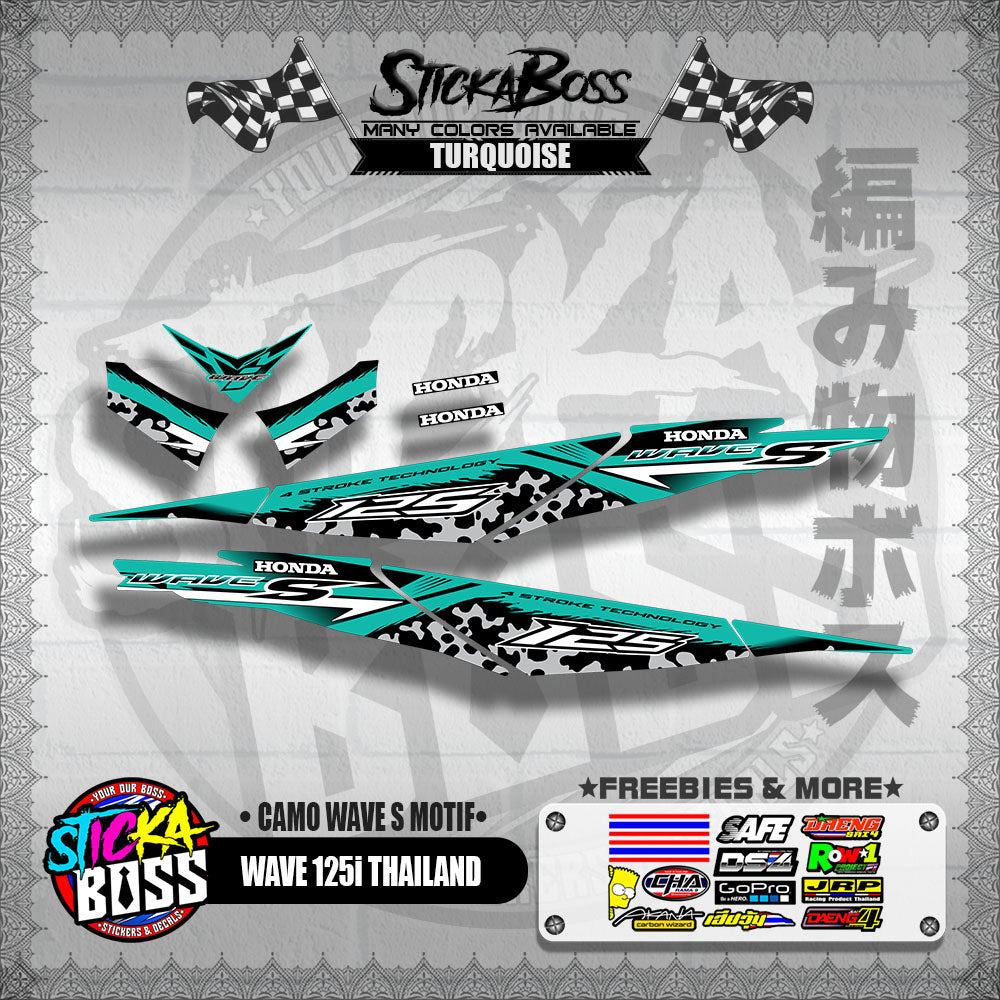 WAVE 125i THAILAND DECALS ( CAMO WAVE S MOTIF )【WITH FREEBIES】
