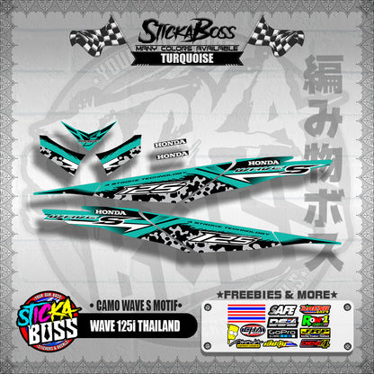 WAVE 125i THAILAND DECALS ( CAMO WAVE S MOTIF )【WITH FREEBIES】