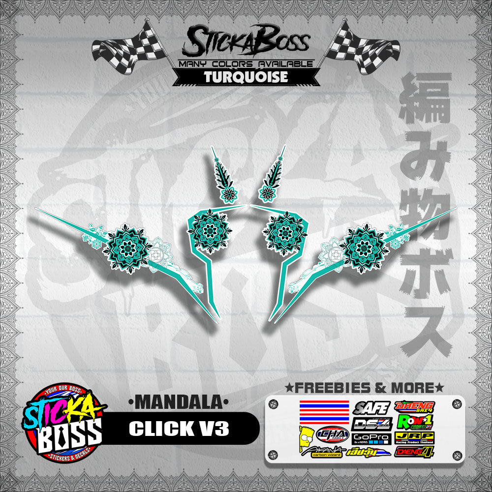 CLICK V3 DECALS ( MANDALA )【WITH FREEBIES】