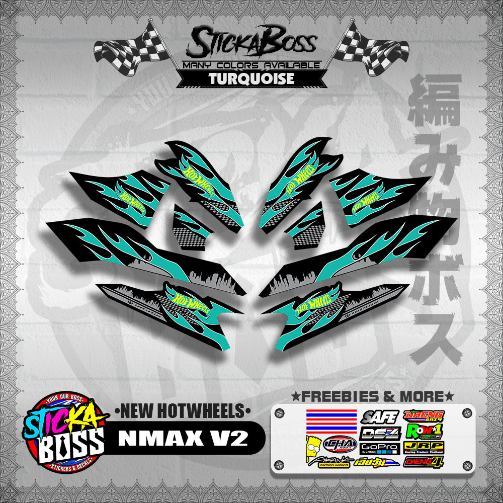 NMAX V2 DECALS ( NEW HOTWHEELS )【WITH FREEBIES】