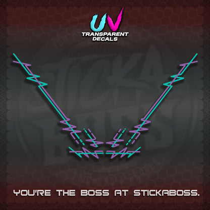 HONDA GIONO UV TRANSPARENT DECALS (PINSTRIPING DESIGN)STICKER DECALS By STICKABOSS