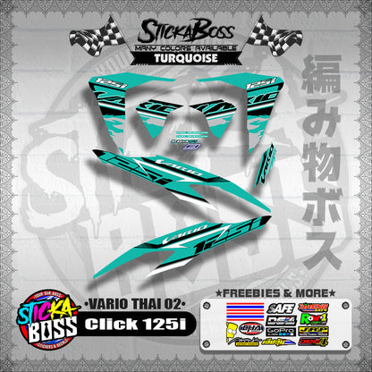 CLICK 125i V2 DECALS ( VARIO THAI 02 )【WITH FREEBIES】