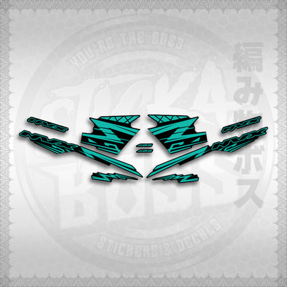 STICKER DECALS for AEROX V3 ALPHA TURBO INDO (AV314ARV9SE) By STICKABOSS (SOFIE LAMINATED WATERPROOF)