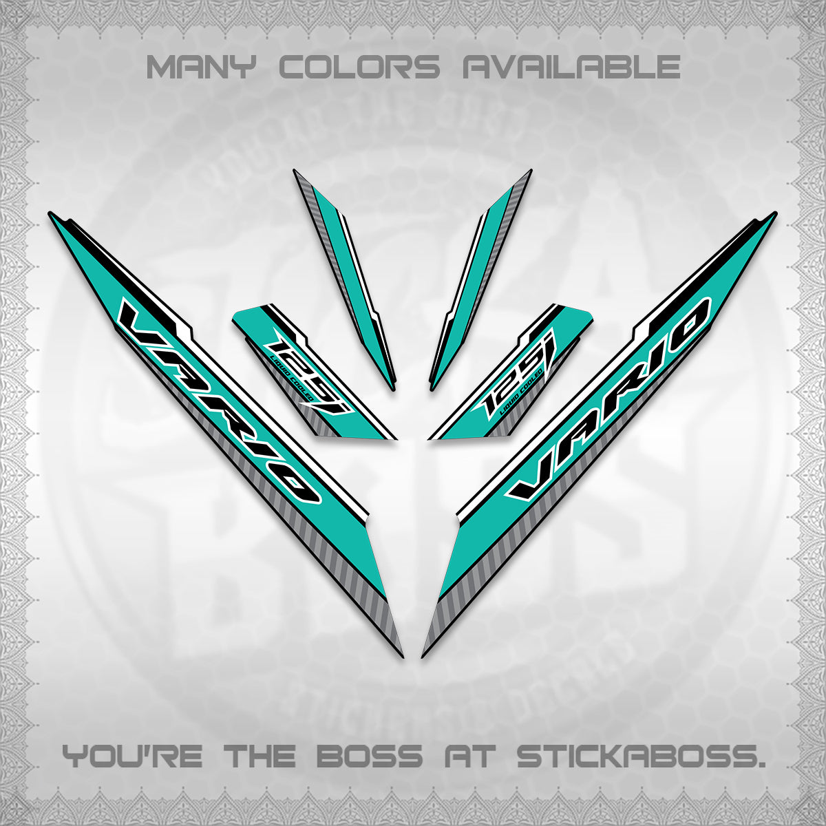 CLICK 125 V3 VARIO DECALS (2024 SV 12-A1 STYLE) STICKER DECALS By STICKABOSS