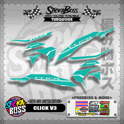 CLICK V3 DECALS ( 50TH ANV LIMITED EDITION )【WITH FREEBIES】