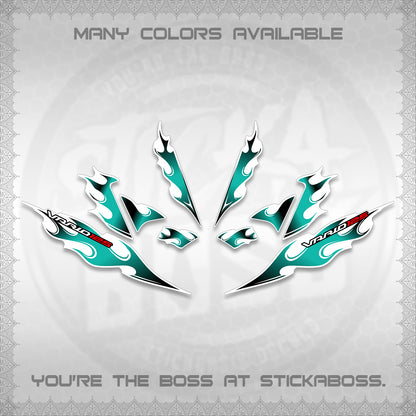 CLICK 125 V4 FOR WHITE VARIO DECALS (2026 MOTIF FLAME 1 TONE)STICKER DECALS By STICKABOSS