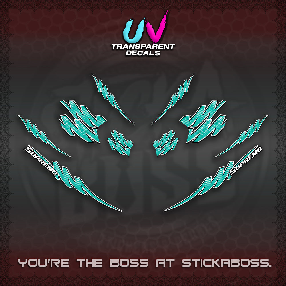 ADV 160 UV TRANSPARENT STRIPING(1 TONE PUTREA VIRDIAN) STICKER DECALS By STICKABOSS