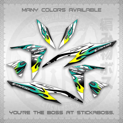 CLICK 125 V2 MALAY CONCEPT ( FOR WHITE TRIBAL X FIRE CUSTOM ) STICKER DECALS By STICKABOSS