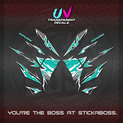 AEROX 155 V2 UV TRANSPARENT (VIETNAM STYLE-1 SPOT) FOR DARK COLORED COVER DECALS By STICKABOSS