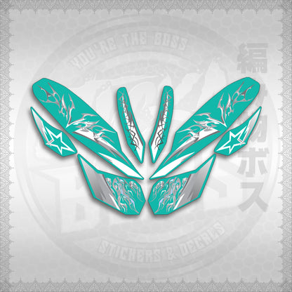 STICKER DECALS for CLICK 125 V3 (CV3VALEKYSH) By STICKABOSS (SOFIE LAMINATED WATERPROOF)
