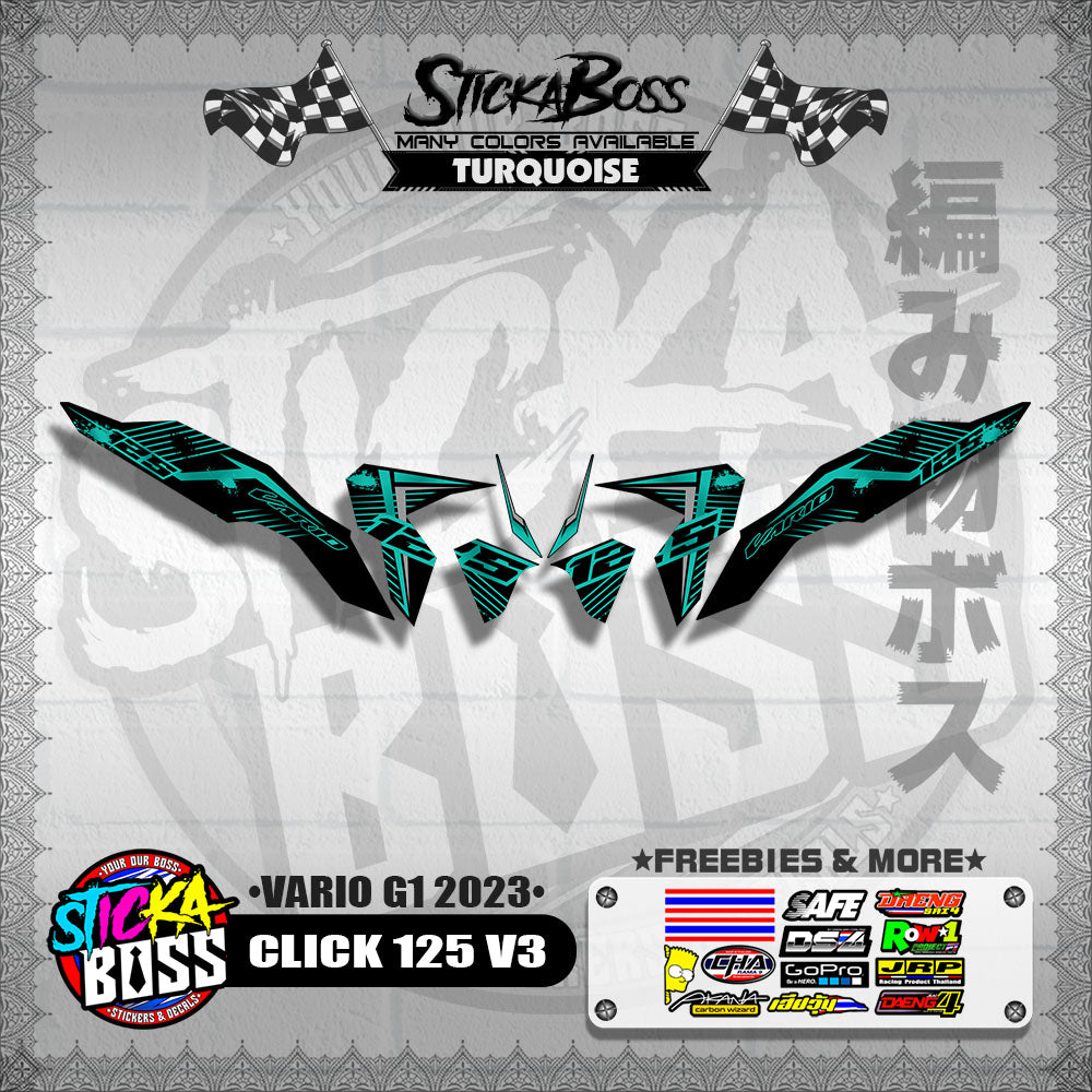 CLICK 125 V3 DECALS ( VARIO G1 2023 )【WITH FREEBIES】