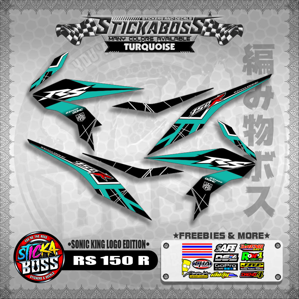 RS 150 R STICKER DECALS ( SONIC KING LOGO EDITION )【WITH FREEBIES】