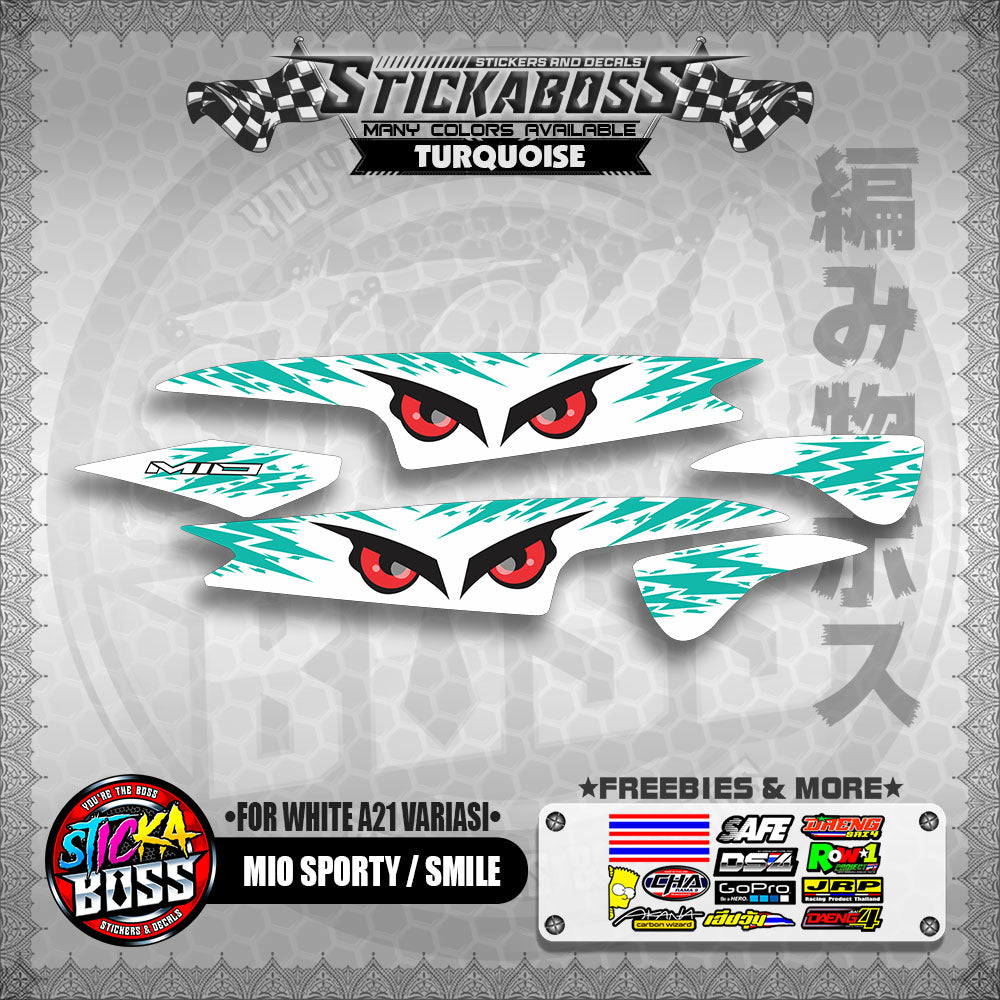 MIO SPORTY / SMILE INDO STICKER DECALS ( FOR WHITE A21 VARIASI)【WITH FREEBIES】