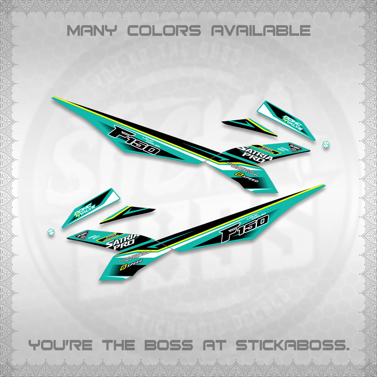 RAIDER 150 PRO SATRIA DECALS (NTN N07 DESIGN) STICKER DECALS BY STICKABOSS