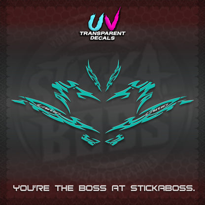 CLICK 125 V4 INDO VARIO UV TRANSPARENT DECALS (2026 NUSANTARA STRIPING) STICKER DECALS By STICKABOSS