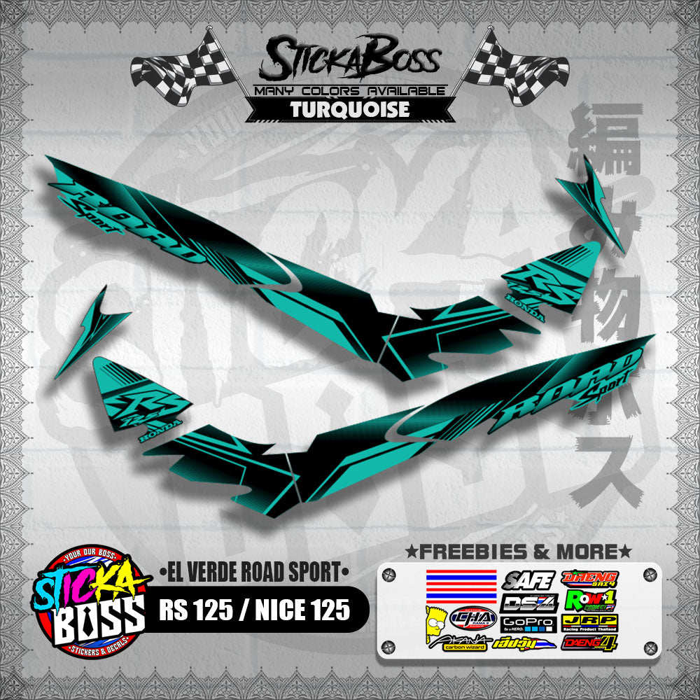 RS 125 / NICE 125 DECALS ( EL VERDE ROAD SPORT ) [ PREMIUM GLOSSY LAMINATED ]【WITH FREEBIES】