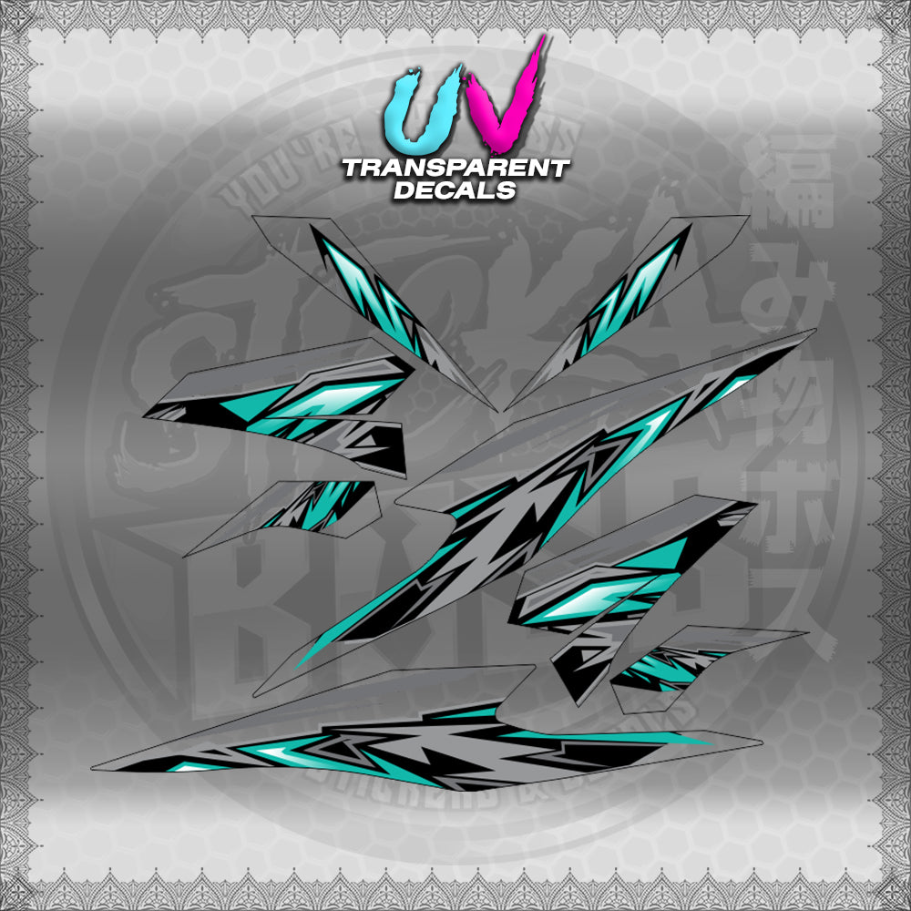 TRANSPARENT BEAT 110 V3 INDO-MALAY CONCEPT (STRIPING MOTIF DESIGN) STICKER DECALS for STICKABOSS