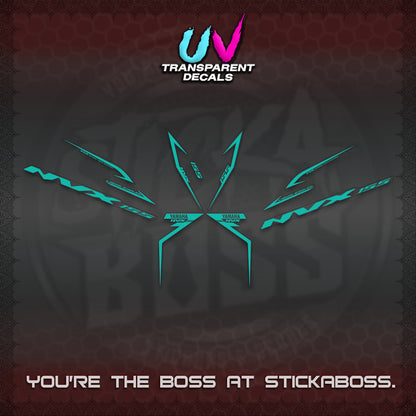 AEROX 155 V2 UV TRANSPARENT STRIPING DECALS (2022 NVX 1-TONE) STICKER KITS BY STICKABOSS
