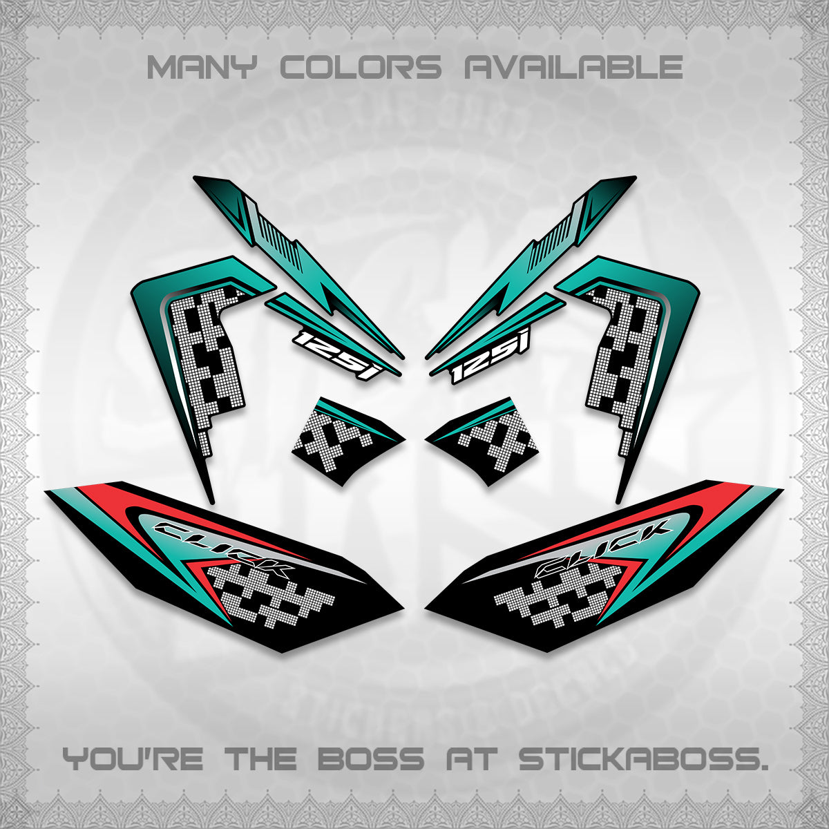CLICK 125 V4 VIETNAM DECALS (2026 TERBARU MOTIF DESIGN) STICKER KITS BY STICKABOSS