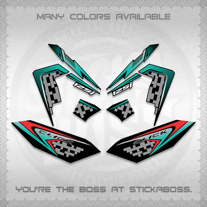 CLICK 125 V4 VIETNAM DECALS (2026 TERBARU MOTIF DESIGN) STICKER KITS BY STICKABOSS