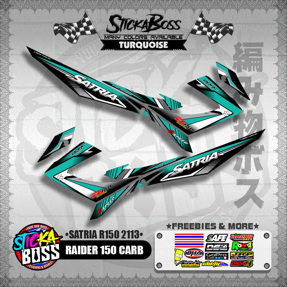 RAIDER 150 CARB DECALS ( SATRIA R150 2113 ) [ PREMIUM GLOSSY LAMINATED ]【WITH FREEBIES】
